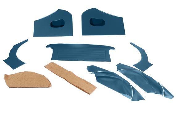 Triumph TR3A to TS60000 Interior Trim Kit - Blue with White Piping - RW3029BLUE
